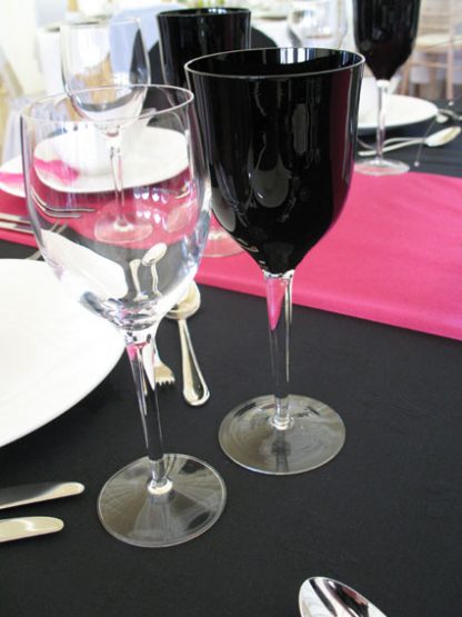 Black Crystal Wine/Water Glass