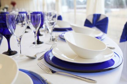 12" Blue Glass Charger Plate