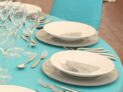 12" Silver Glass Charger Plate