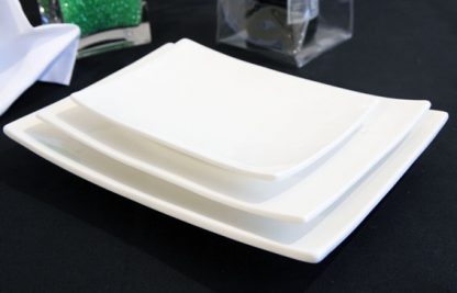 Concept White china sushi plate 8"x 5"