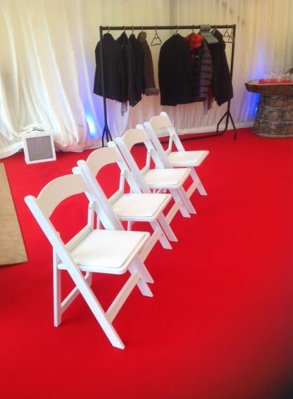 White folding chairs