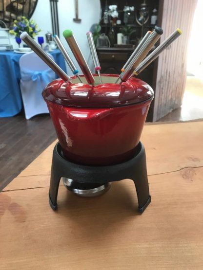 Fondue set inc. 8 forks