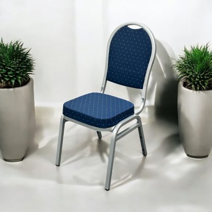 Banqueting Chair Navy/Silver